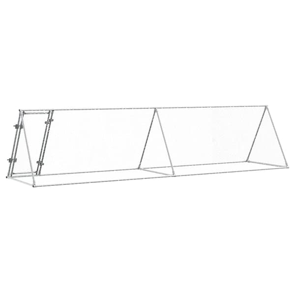 Hönsbur silver 400x105x91 cm galvaniserat stål