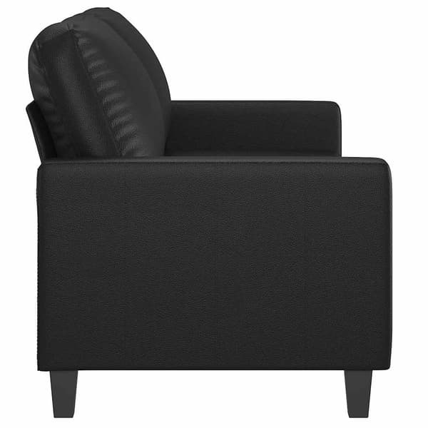 2-sitssoffa svart 140 cm konstläder