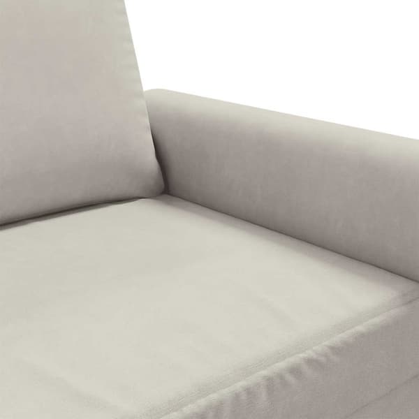 Soffa 2-sits gräddvit 140 cm sammet