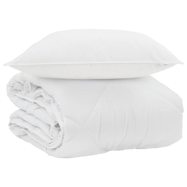 Sommar Duvet med kudde 2 pcs Vit Mikrofiber