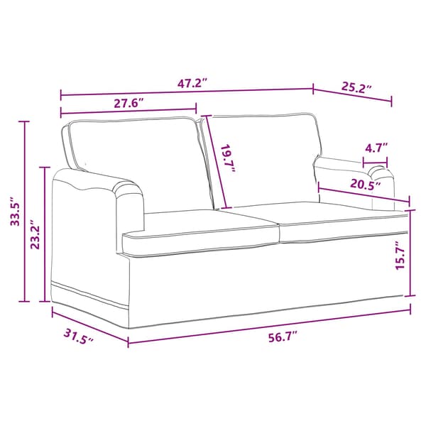 Soffa Mörkgrå 144 x 80 x 85 cm tyg