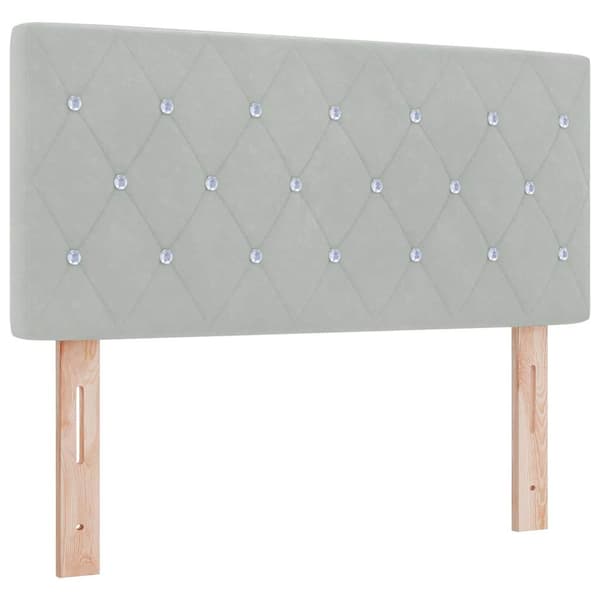 Huvudgavel Ljusgrå 100 cm Sammet