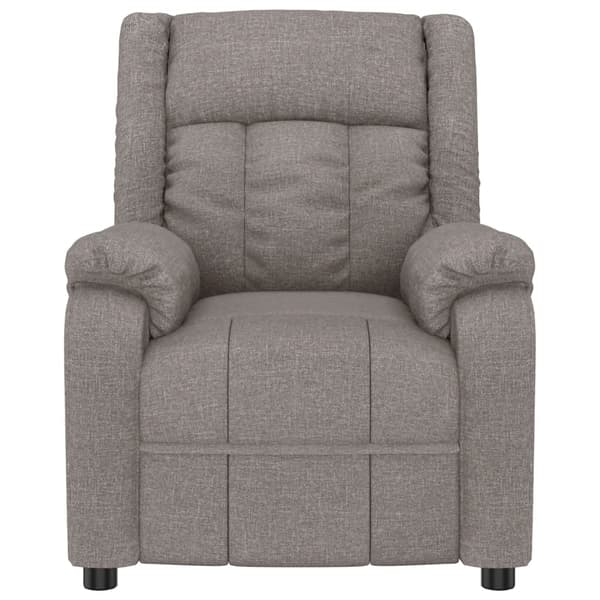 Massagefåtölj taupe tyg