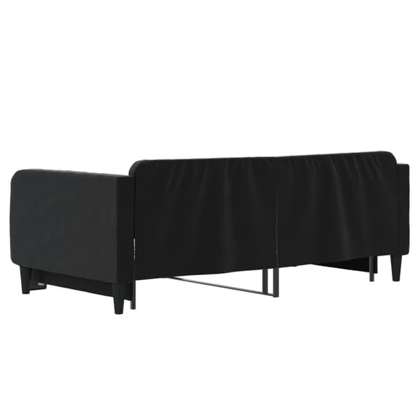 Dagbädd utdragbar svart 90x190 cm sammet