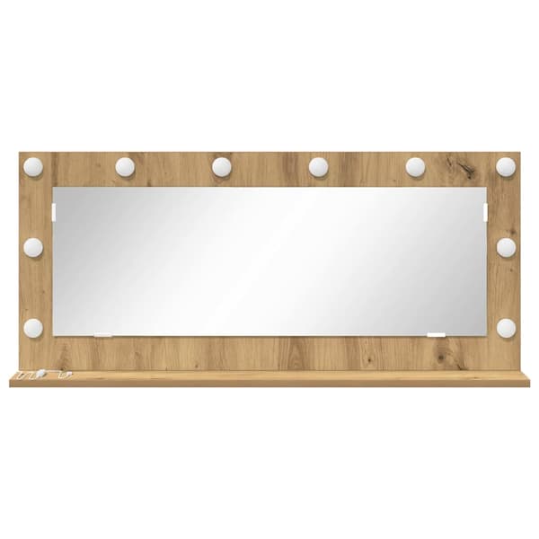 Smink Spegel Artisan Ek 100 x 45 x 18 cm Rektangulär