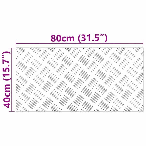 Trappsteg Rektangulär 2 pcs Silver 80 x 40 cm Aluminium