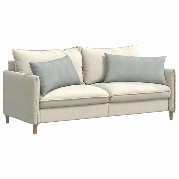Sofakuddar 2 pcs Ljusgrå 80 x 40 cm Kordread tyg