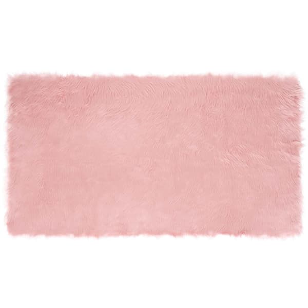 Fuskfäll matta TAFALLA Rosa 60 x 110 cm Polyester