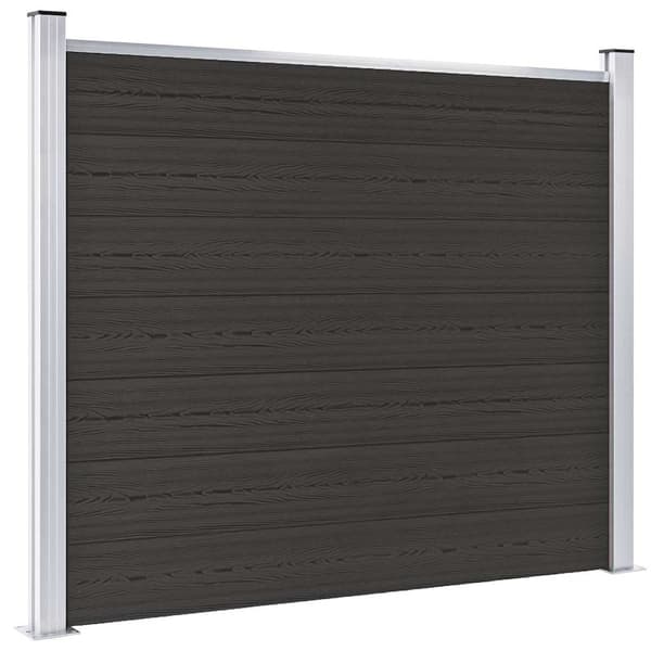 Staketpanel WPC 180x146 cm svart