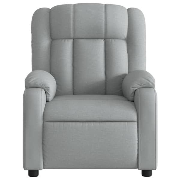 Reclinerfåtölj ljusgrå tyg