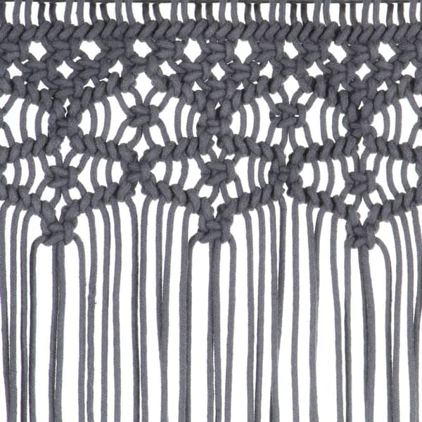 Gardin makramé antracit 140x240 cm bomull