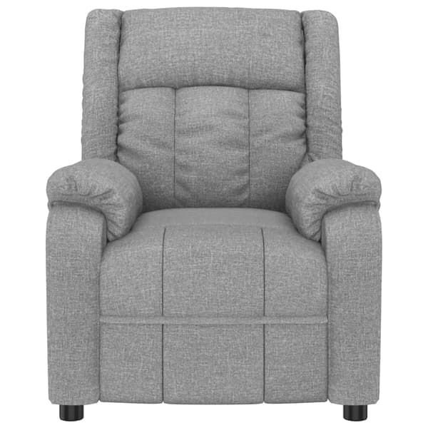 Reclinerfåtölj ljusgrå tyg
