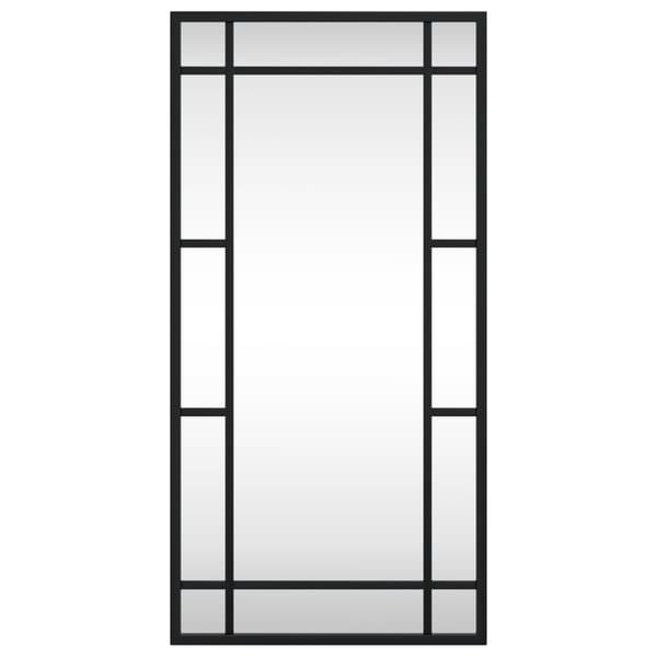 Väggspegel svart 30x60 cm rektangulär järn