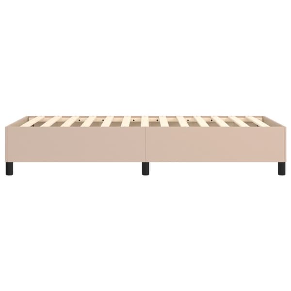 Boxspring-sängram cappuccino 90x200 cm konstläder