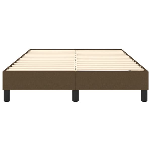 Boxspring-sängram mörkbrun 120x200 cm tyg