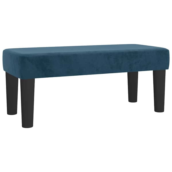 Ramsäng med madrass mörkblå 80x200 cm sammet