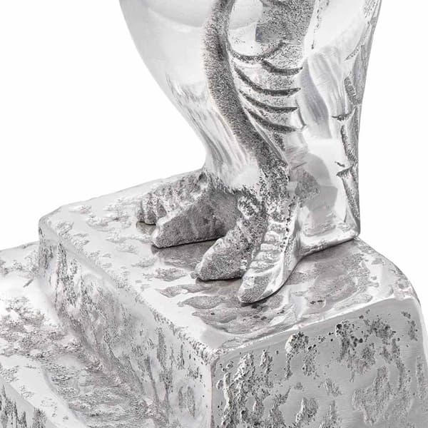 Bokstöd 2 pcs Silver 12 x 9 x 19 cm Aluminium