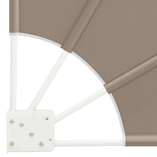 Balkongskärm 140 x 140 cm Polyester Taupe