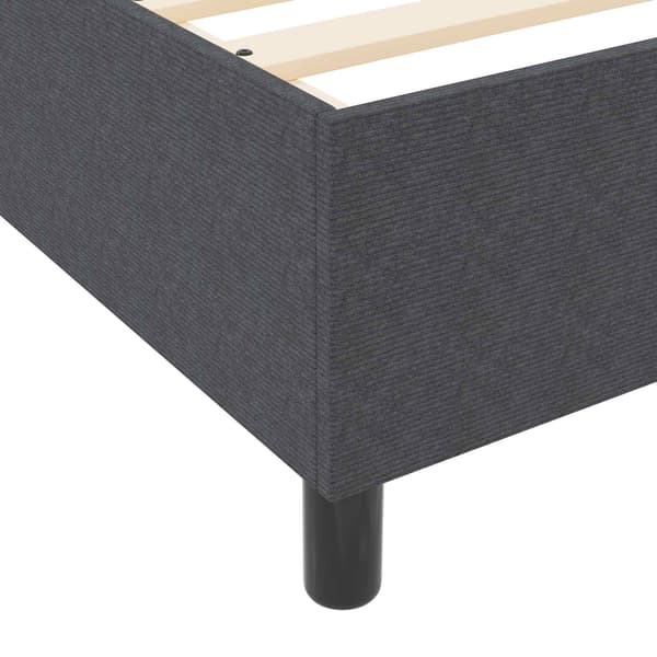 Plattform sängram Mörkgrå 200 x 200 cm Kordread tyg