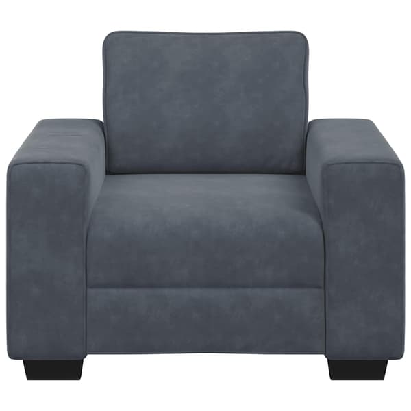 Soffstol mörkgrå 100x77x82 cm sammet