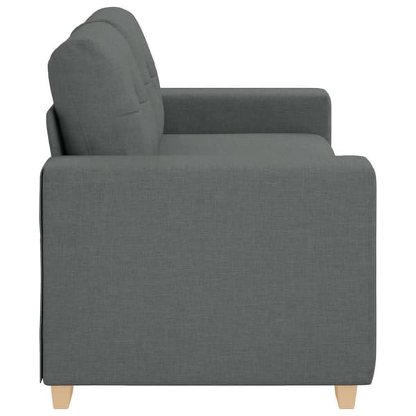 Loveseat soffa mörkgrå 180x77x82 cm tyg