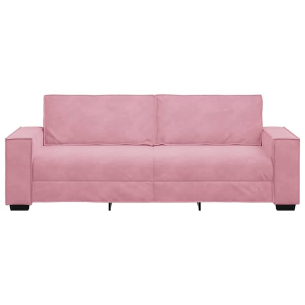 3-sitssoffa rosa 220x78x84 cm sammet