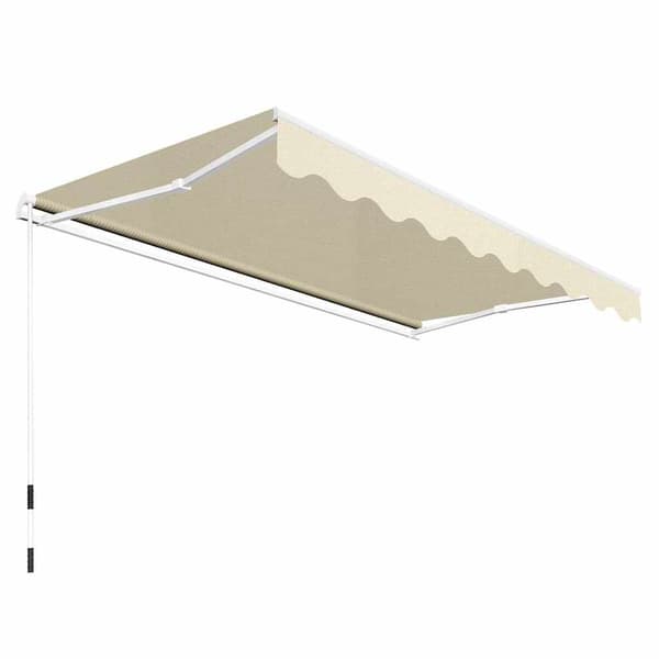 Markis manuellt infällbar 300 cm gräddvit