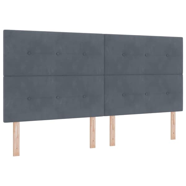 Huvudgavel Mörkgrå 200 cm Sammet