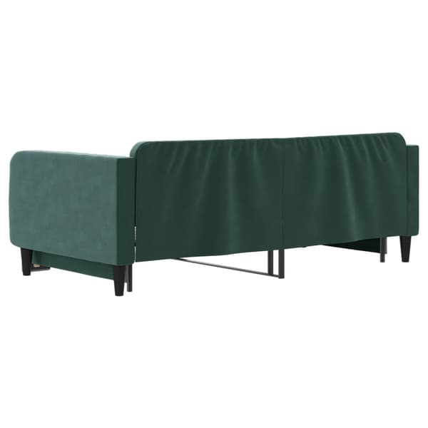 Dagbädd utdragbar mörkgrön 100x200 cm sammet