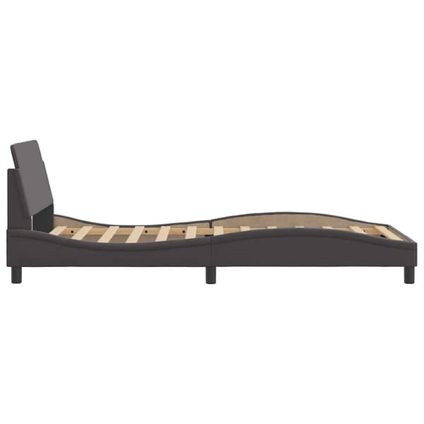 Bed Frame "Dover" Grey 100x200 cm Faux Leather