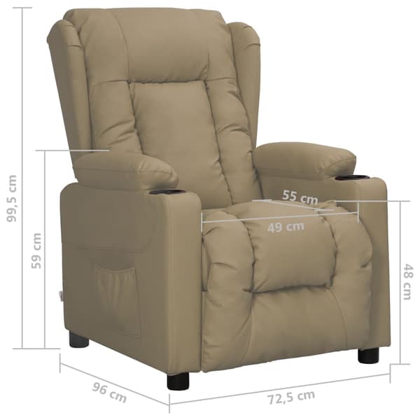Reclinerfåtölj cappuccino konstläder