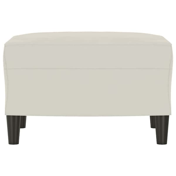 Bänk gräddvit 70x35x41 cm sammet