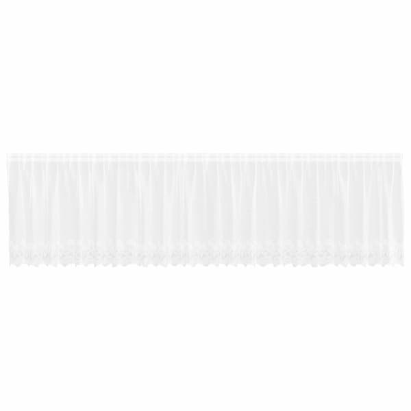 Spetsgardin med gardiner Vit 600 x 100 cm Polyester