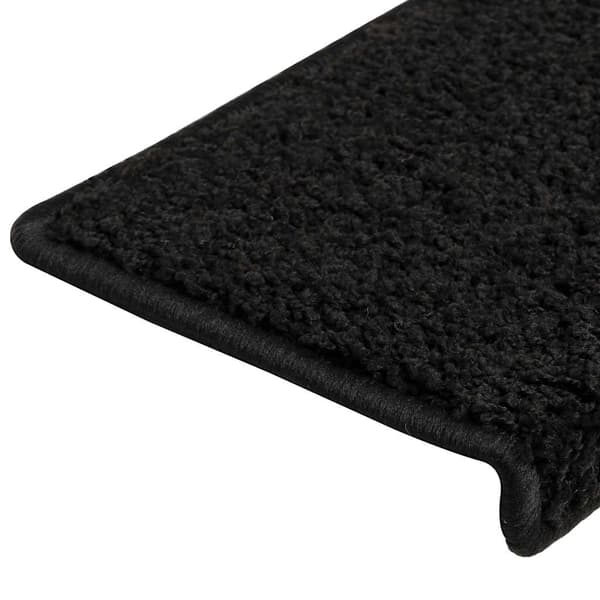 Trappmattor 30 st 65x21x4 cm svarta rektangulära kanter