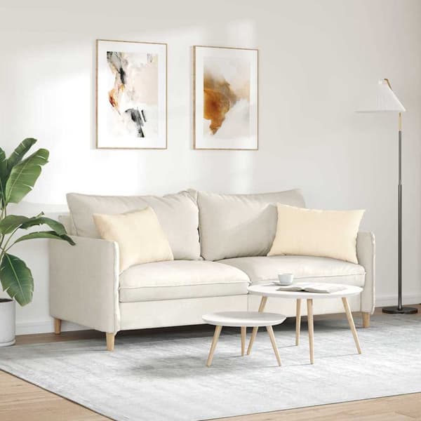 Sofakuddar 2 pcs Kräm 60 x 40 cm Kordread tyg