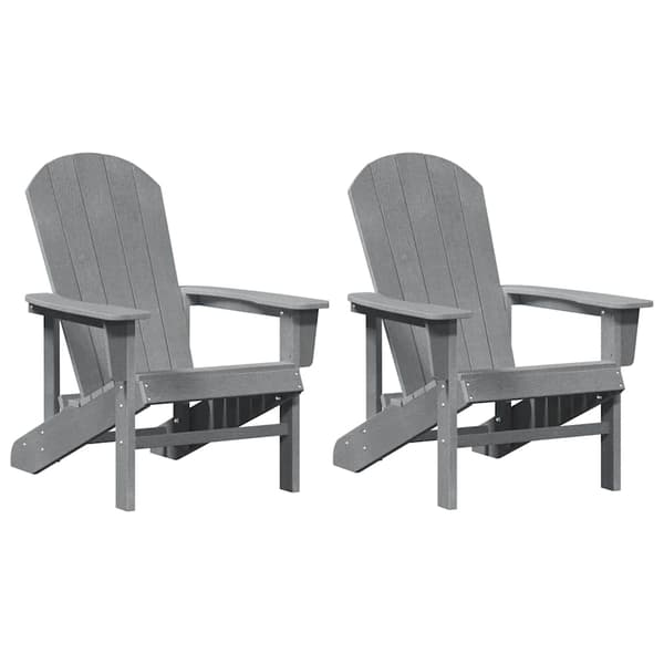 Trädgård Stol 2 pcs Ljusgrå 82 x 74 x 92 cm polyeten