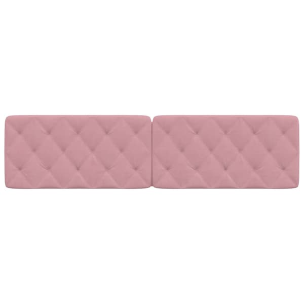 Headboard Cushion Pink 200 cm Velvet
