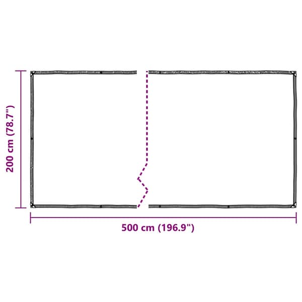 Klar presenning med öljetter 2x5 m polyeten