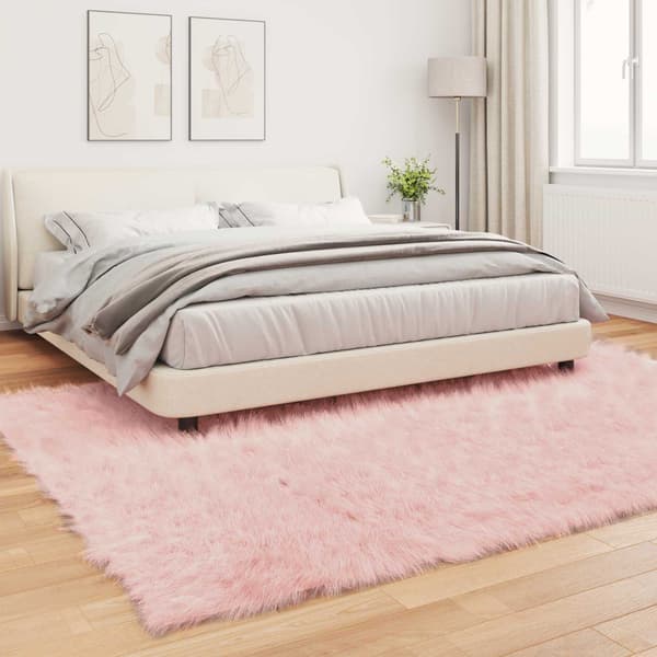 Fuskfäll matta TAFALLA Rosa 240 x 340 cm Polyester