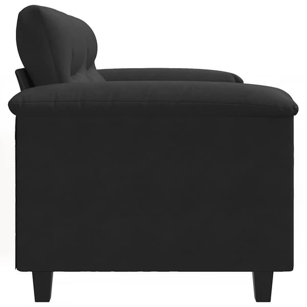2-sitssoffa Svart 120 cm mikrofibertyg