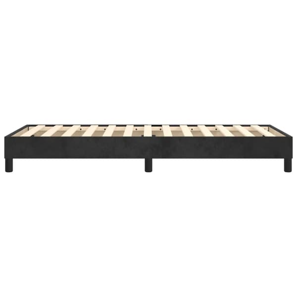 Boxspring-sängram svart 100x200 cm sammet