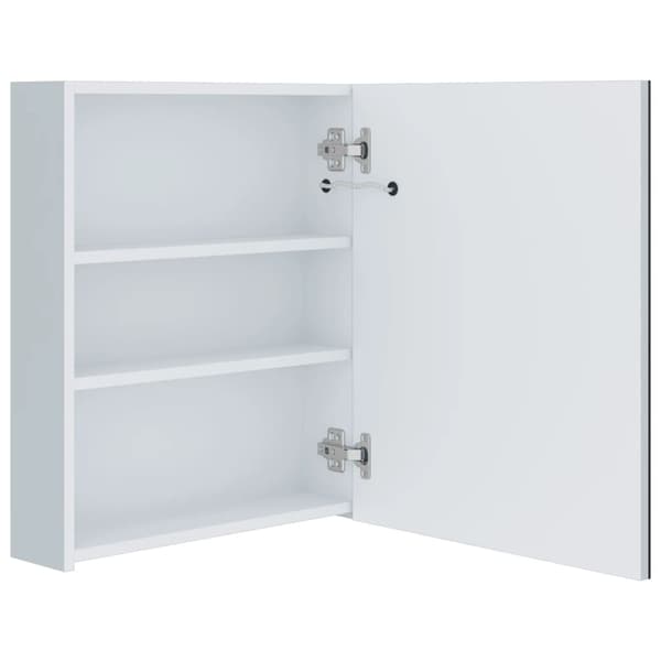 Badrumsspegel med skåp LED 50x13,5x60 cm