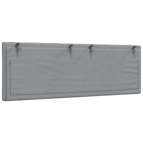 Headboard Cushion "Hanko" Light Grey 140 cm Fabric
