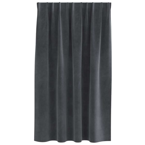 Mörkläggningsgardiner 2 st Ljusgrå 140 x 140 cm Sammet