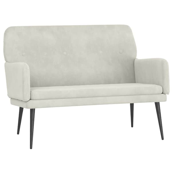 Bänk gräddvit 108x79x79 cm sammet