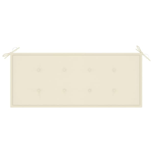Trädgårdsbänk med dyna 120 cm bambu