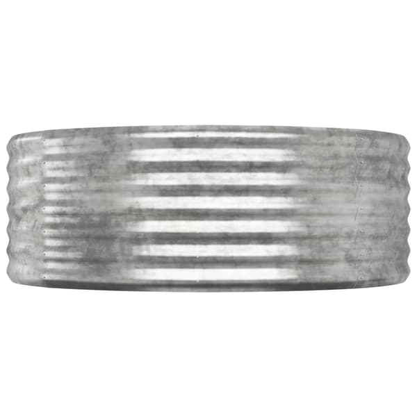 Odlingslåda galvaniserat stål 249x100x36 cm silver
