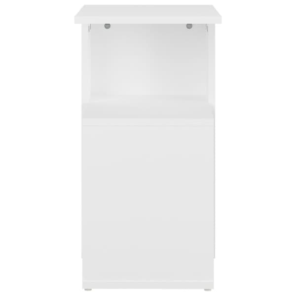 Sidobord vit 36x30x56 cm konstruerat trä