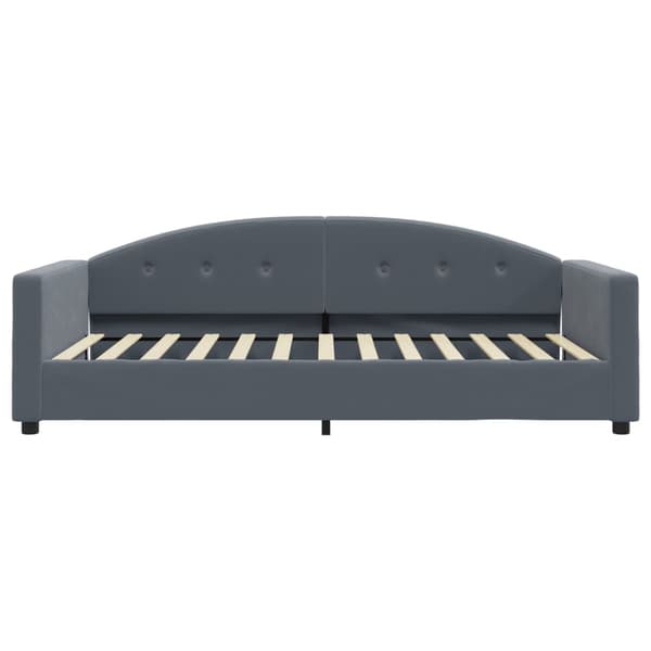 Dagbädd med madrass mörkgrå 100x200 cm sammet