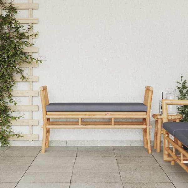 Trädgårdsbänk 2 -Seater 110 x 38 x 65cm Bambu Brun Rektangulär